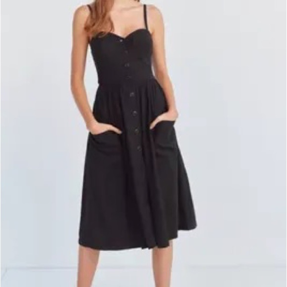 Cooperative Black Linen Dress